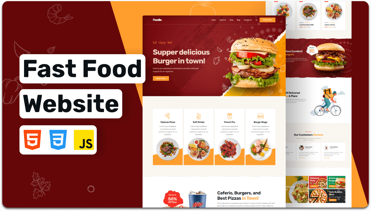 Fast food restaurant website
